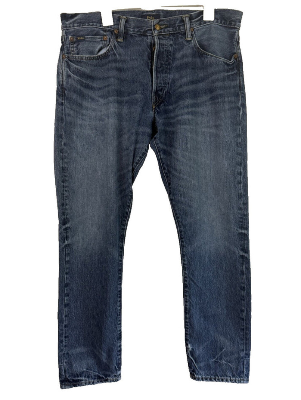 RARE Ralph Lauren Mens Sz 36 Jeans The Sullivan Slim Crop Crest Hem Button Fly